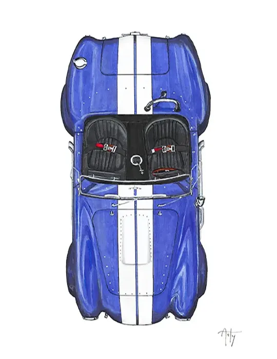 AC Cobra, une création de l'artiste peintre bretonne Arty